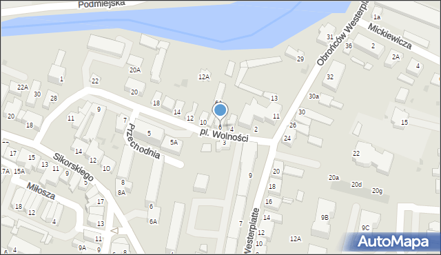 Nowy Dwór Gdański, Plac Wolności, 6, mapa Nowy Dwór Gdański