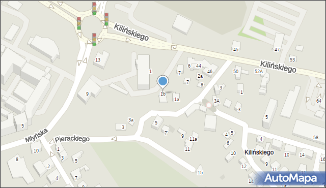 Nowy Sącz, Plac Kuźnice, 1b, mapa Nowego Sącza