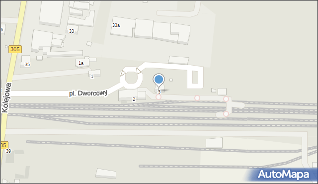 Nowy Tomyśl, Plac Dworcowy, 3, mapa Nowy Tomyśl