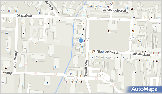 Nowy Tomyśl, Plac Niepodległości, 10, mapa Nowy Tomyśl