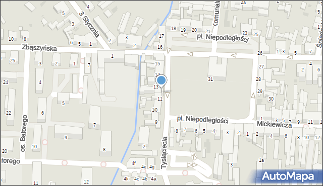 Nowy Tomyśl, Plac Niepodległości, 12, mapa Nowy Tomyśl