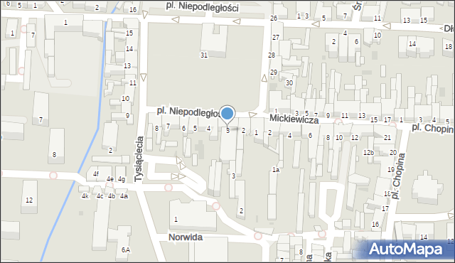 Nowy Tomyśl, Plac Niepodległości, 3, mapa Nowy Tomyśl