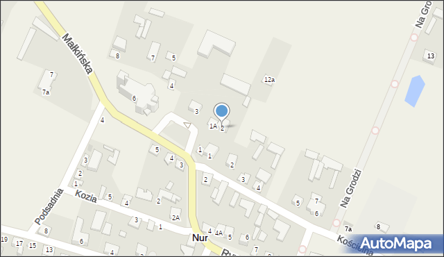 Nur, Plac Kościelny, 2, mapa Nur