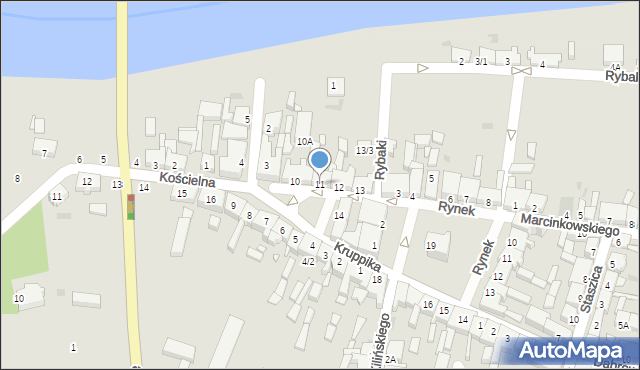 Obrzycko, Plac Kościuszki Tadeusza, gen., 11, mapa Obrzycko