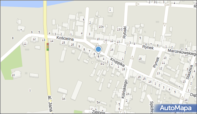 Obrzycko, Plac Kościuszki Tadeusza, gen., 5, mapa Obrzycko