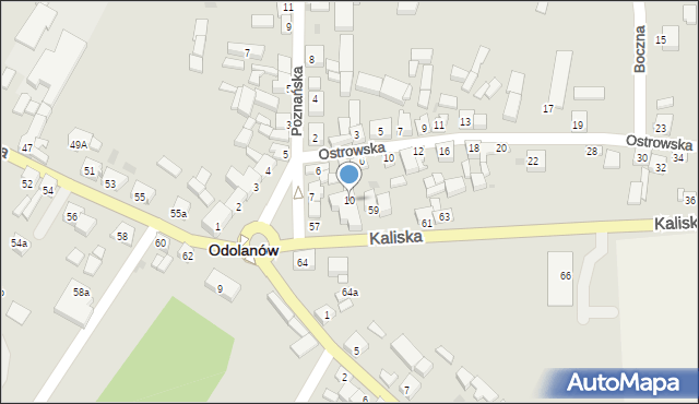Odolanów, Plac św. Barbary, 10, mapa Odolanów