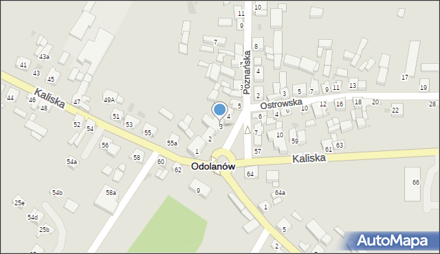 Odolanów, Plac św. Barbary, 3, mapa Odolanów