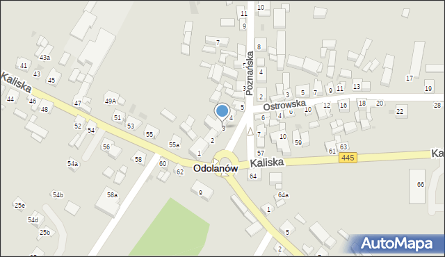 Odolanów, Plac św. Barbary, 3, mapa Odolanów