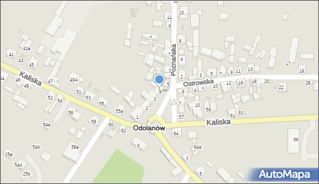 Odolanów, Plac św. Barbary, 4, mapa Odolanów