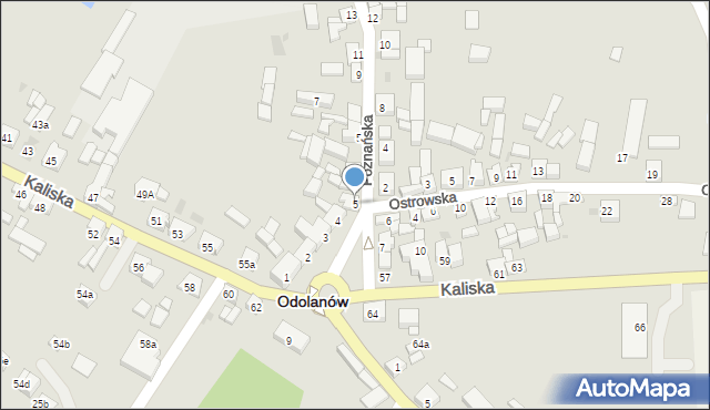 Odolanów, Plac św. Barbary, 5, mapa Odolanów