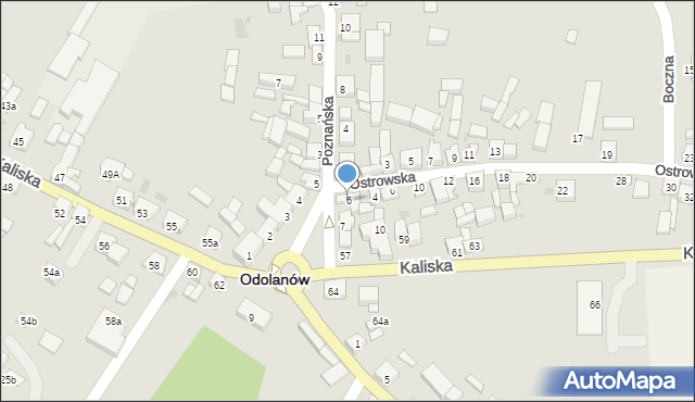 Odolanów, Plac św. Barbary, 6, mapa Odolanów
