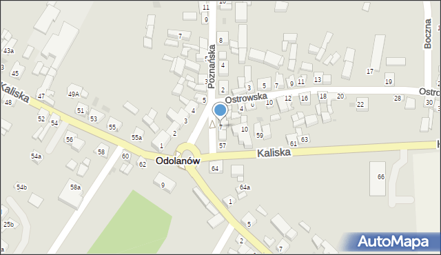 Odolanów, Plac św. Barbary, 7, mapa Odolanów