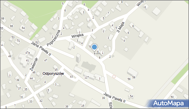 Odporyszów, Plac Kościelny, 7, mapa Odporyszów