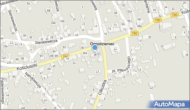 Ogrodzieniec, Plac Piłsudskiego Józefa, marsz., 16, mapa Ogrodzieniec