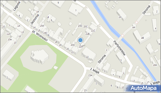 Olecko, Plac Wolności, 21A, mapa Olecko