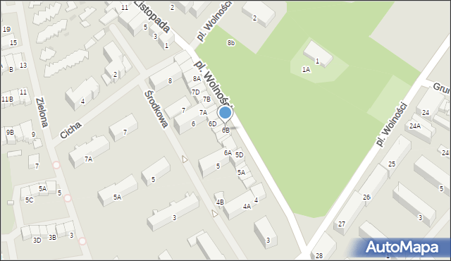 Olecko, Plac Wolności, 6B, mapa Olecko