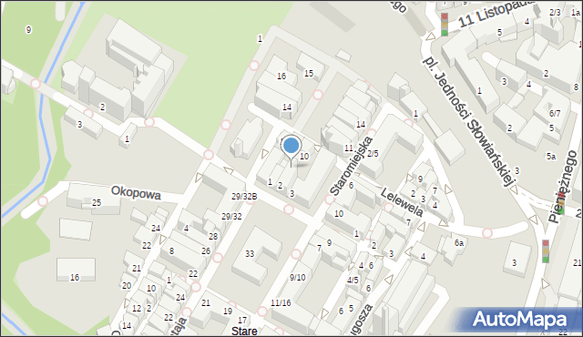 Olsztyn, Plac Targ Rybny, 10a, mapa Olsztyna