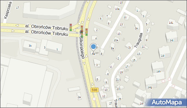 Olsztyn, Plac Lotników, 6a, mapa Olsztyna