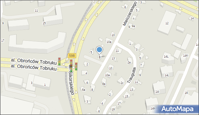 Olsztyn, Plac Lotników, 9, mapa Olsztyna