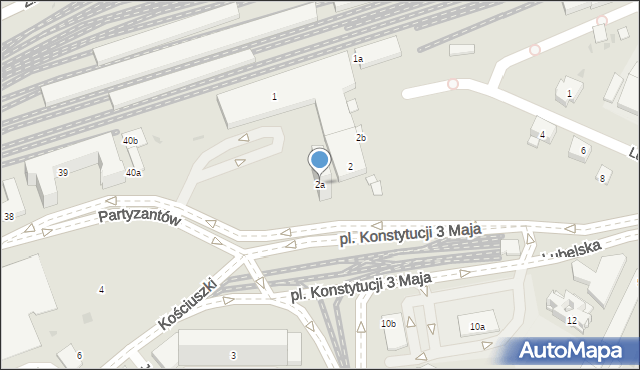 Olsztyn, Plac Konstytucji 3 Maja, 2a, mapa Olsztyna