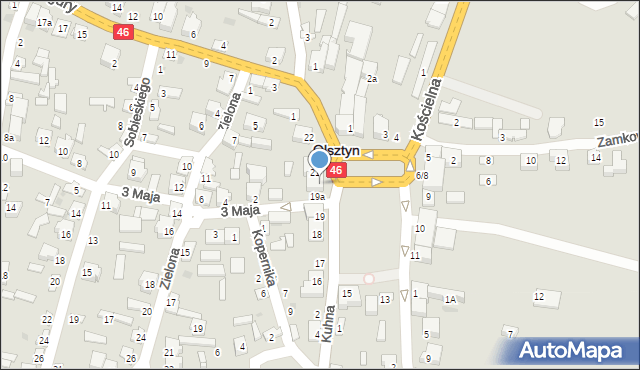 Olsztyn, Plac Piłsudskiego Józefa, marsz., 20, mapa Olsztyna