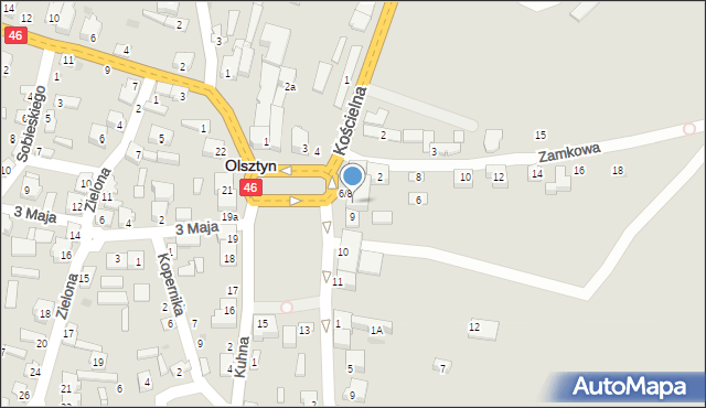 Olsztyn, Plac Piłsudskiego Józefa, marsz., 7/8, mapa Olsztyna