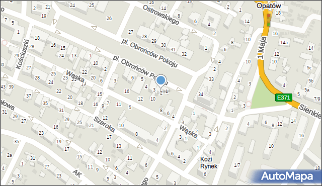 Opatów, Plac Obrońców Pokoju, 2, mapa Opatów