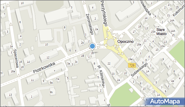 Opoczno, Plac Kilińskiego Jana, płk., 10, mapa Opoczno