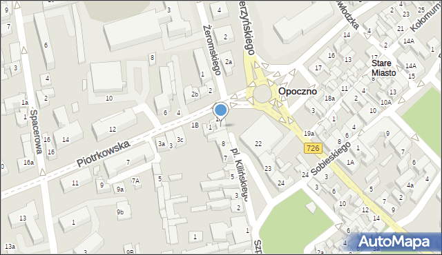 Opoczno, Plac Kilińskiego Jana, płk., 9, mapa Opoczno