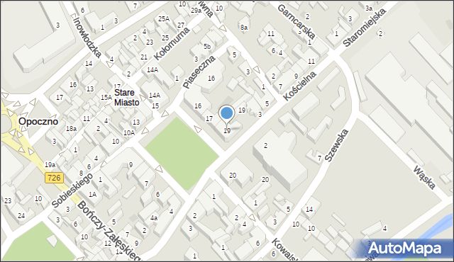 Opoczno, Plac Kościuszki Tadeusza, gen., 19, mapa Opoczno