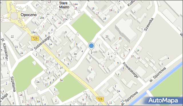 Opoczno, Plac Kościuszki Tadeusza, gen., 2, mapa Opoczno