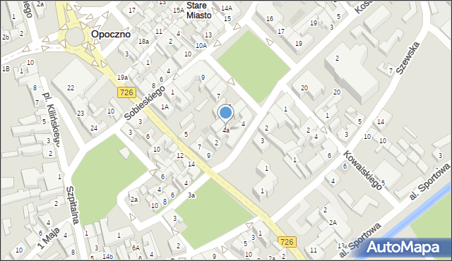 Opoczno, Plac Kościuszki Tadeusza, gen., 4a, mapa Opoczno