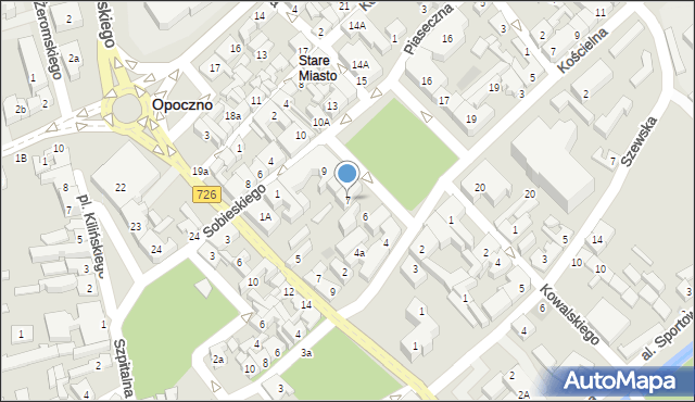 Opoczno, Plac Kościuszki Tadeusza, gen., 7, mapa Opoczno