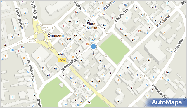 Opoczno, Plac Kościuszki Tadeusza, gen., 9, mapa Opoczno