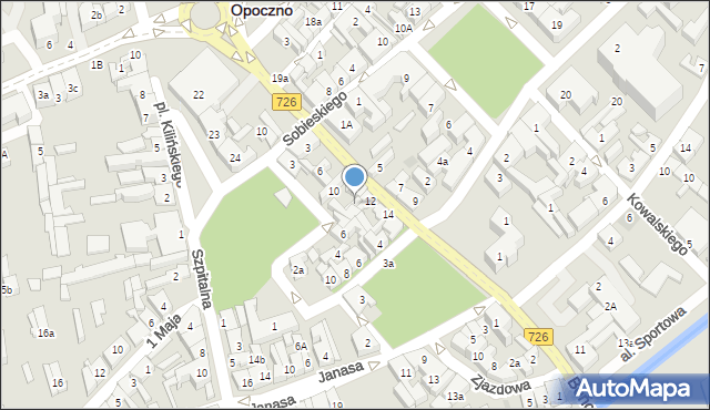 Opoczno, Plac Strażacki, 10, mapa Opoczno