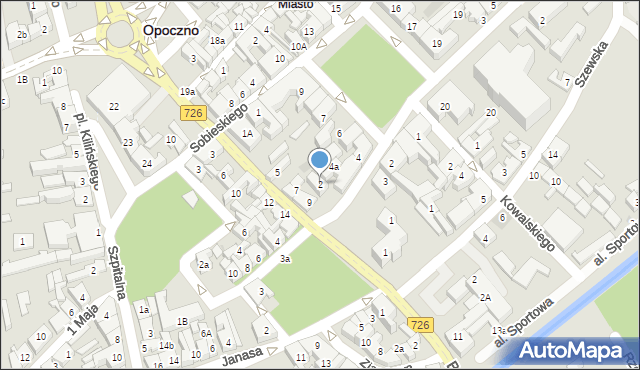 Opoczno, Plac Zamkowy, 2, mapa Opoczno