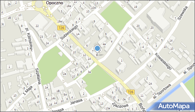 Opoczno, Plac Zamkowy, 3, mapa Opoczno