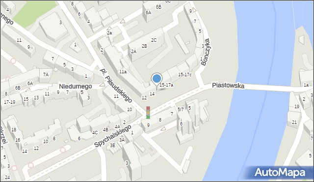 Opole, Plac Piłsudskiego Józefa, marsz., 14a, mapa Opola