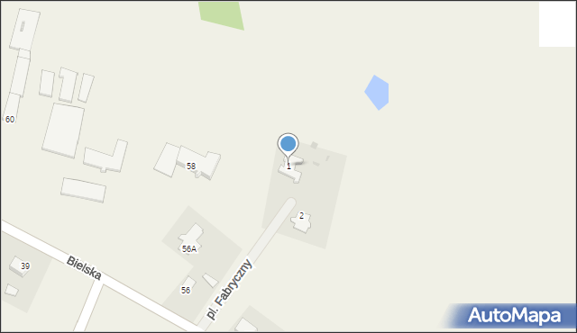 Orla, Plac Fabryczny, 1, mapa Orla