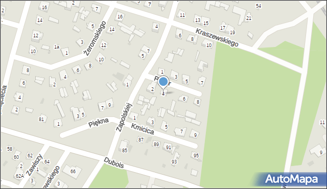 Ostrów Mazowiecka, Plater Emilii, 4, mapa Ostrów Mazowiecka