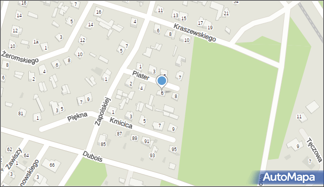 Ostrów Mazowiecka, Plater Emilii, 6, mapa Ostrów Mazowiecka