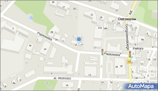 Ostrzeszów, Plac Borek, 15, mapa Ostrzeszów
