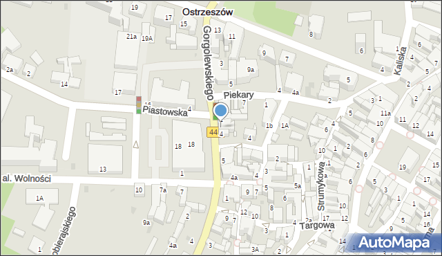 Ostrzeszów, Plac Borek, 3, mapa Ostrzeszów