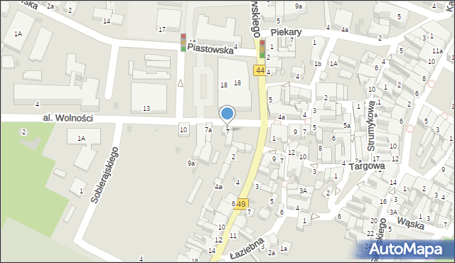 Ostrzeszów, Plac Borek, 7, mapa Ostrzeszów