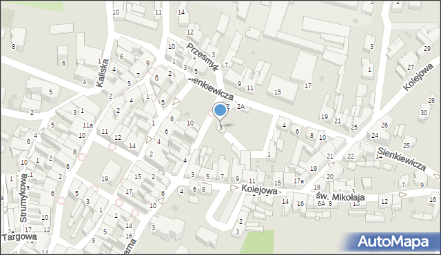 Ostrzeszów, Plac Sienkiewicza Henryka, 3, mapa Ostrzeszów
