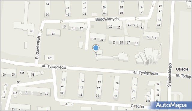 Oświęcim, Plac św. Maksymiliana Męczennika, 2, mapa Oświęcimia