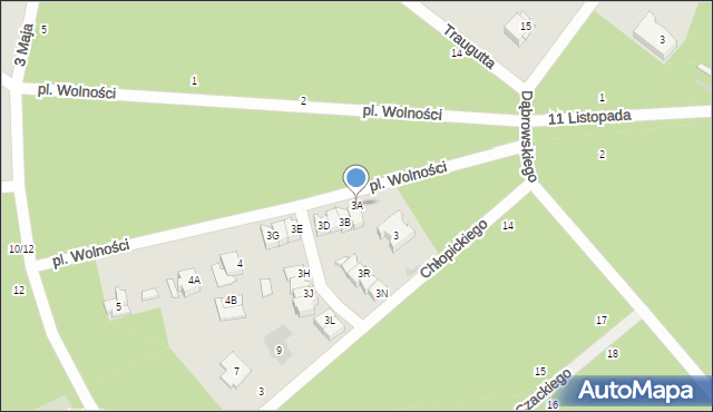 Otwock, Plac Wolności, 3A, mapa Otwock