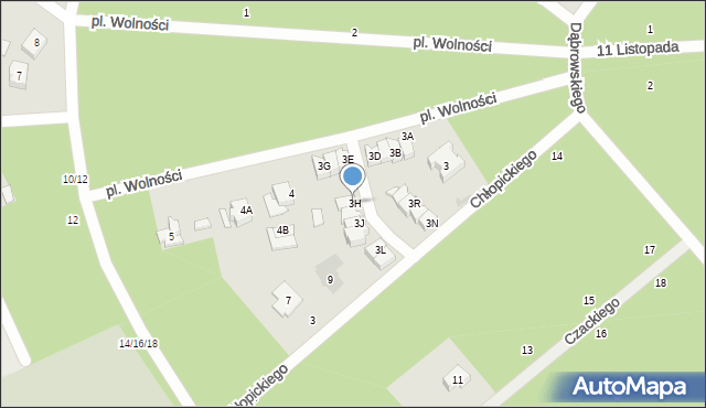 Otwock, Plac Wolności, 3H, mapa Otwock