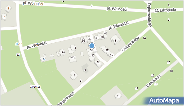 Otwock, Plac Wolności, 3I, mapa Otwock