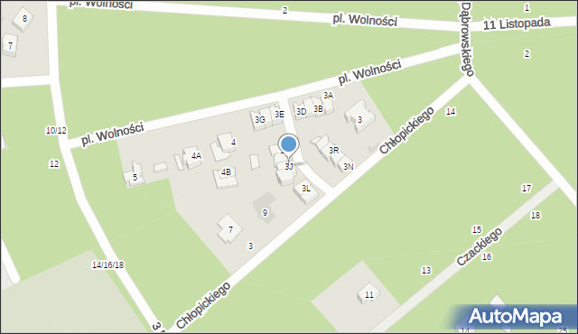 Otwock, Plac Wolności, 3J, mapa Otwock